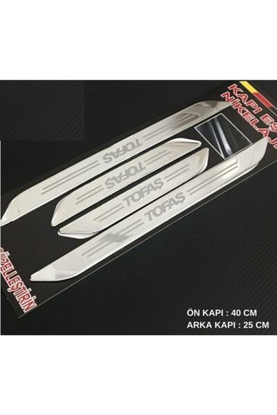 KARA AUTO Tofaş Şahin Uyumlu Nikelaj Krom Plastik 4 Parça Kapı Parlak Eşik Seti