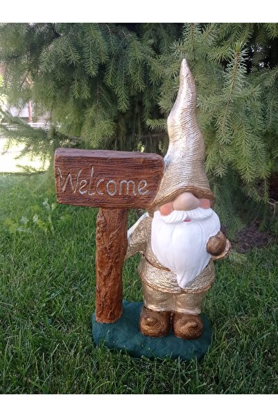 BilgeCe hoMe Welcome Noel Baba, Kapı Önü Heykeli, Yılbaşı, Merry Christmas, Polyester Noel Baba Heykel