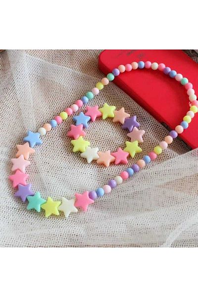 İPAR AKSESUAR Girl's Starry Necklace and Bracelet