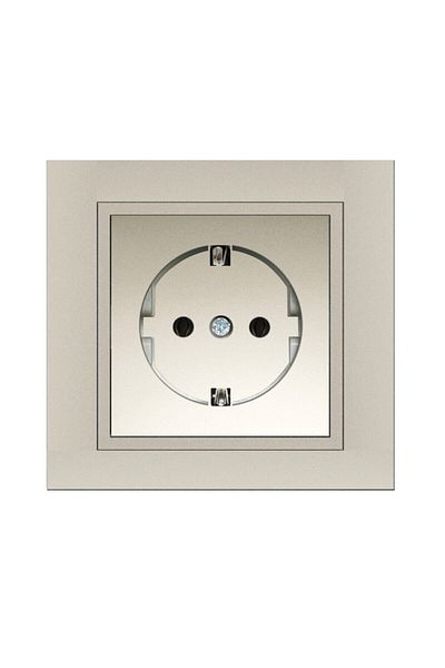 ELBİ Zena Titanium Grounded Socket and Frame (3 Pieces)