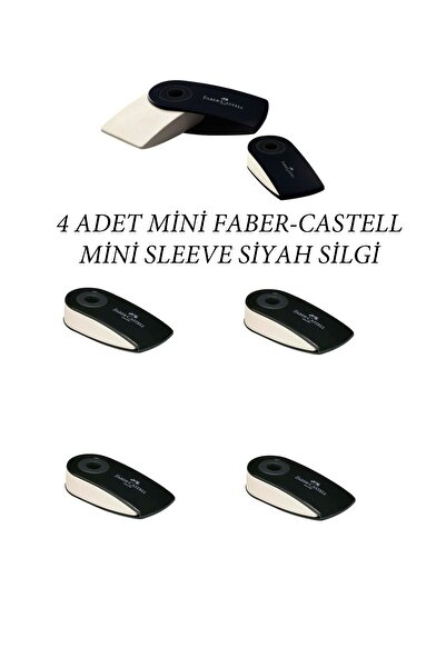 Faber Castell 4 Adet Sleeve Siyah Silgi