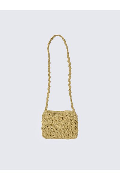LC Waikiki Self Patterned Straw Women's Crossbody Bag