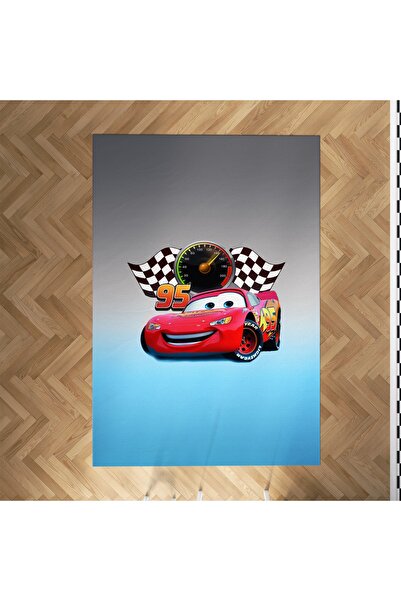 MEKTA HOME Bebek Ve Çocuk Odası Şimşek Mcqueen Deseni Halı Mktyh-013