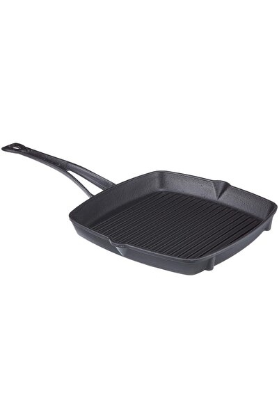 Lava Döküm Metal Saplı Izgara Tava 26cmx26cm Kalp Figürlü