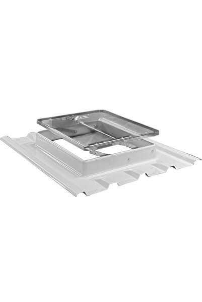 KARE METALURJİ Çatı Çıkış Kapağı Mafsallı Trapez Beyaz