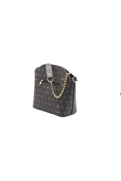 Armine 102 Bag Coffee Printed 25x35 Cm