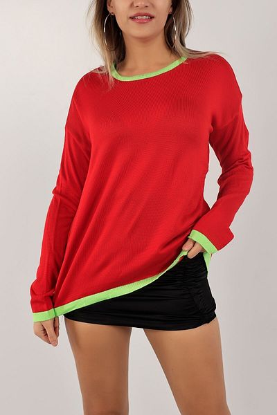 lovebox Women's Red Knitwear Sweater 196442