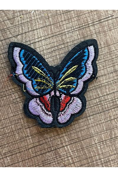 Gönülden Tasarım 8x6 Cm Broderie Colorată Broderie Fluture Applique Patch Armatura