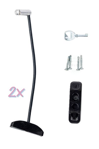 Pandogo Window Lock 2 Pieces Black Door and Window Safety Apparatus Safety Product Lock