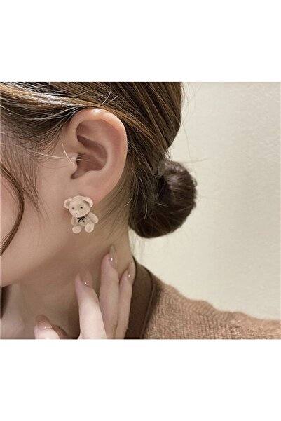 Ervalina Minimalist Plush Teddy Bear Earrings