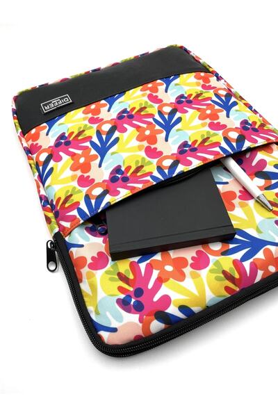 Differ Studio حقيبة كمبيوتر محمول/ماك بوك/كمبيوتر محمول ملونة بنمط ألوان مائية مقاس 13-14 بوصة