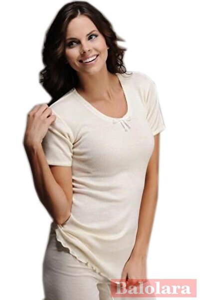 Hasyün 201 Γυναικείο μάλλινο εσώρουχο καμιζόλ Μπεζ