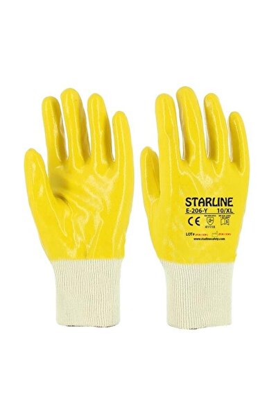 Starline E-206-y Sarı Nitril Eldiven No:9