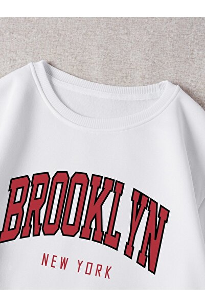 Machetta 3-нитковий оверсайз-светр з велосипедним коміром і принтом Brooklyn