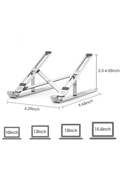 Aırstorr Alüminyum Manyetik Katlanabilir Ayarlı Dizüstü Laptop Standı Taşıma Çantası