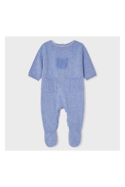 MAYORAL وزرة تريكو باللون الأزرق مع دمية دب