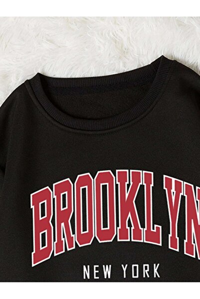 Machetta Φούτερ με 3 κλωστές Brooklyn Printed Oversize Crew Neck