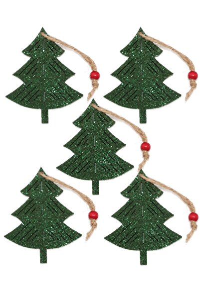 roco paper Yılbaşı Ağacı Süsleme Seti - Simli Keçe Hediye Paketi Süsleme - 5 ...