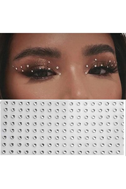 NEW HİLL 100 Adet Vücut Ve Yüz Sticker Makyaj Taşı Yapışkan Yüz Kristal Yüz Taşları,kendinden Yapışkanlı