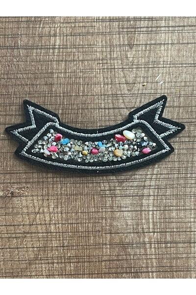 Gönülden Tasarım 6x8 cm Broderie și epoleți cu pietre care se lipesc cu călcat Aplique Arma Patch