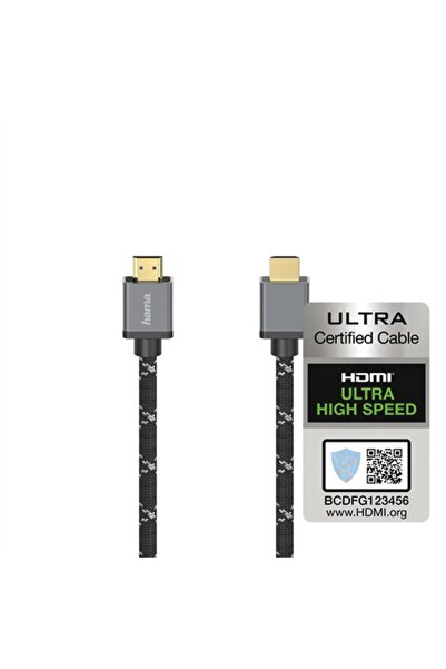 Hama Ultra High Speed Hdmı Kablo, Metal Altın Uç, 8k,2m