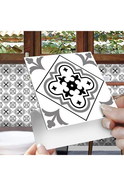 hedefPLUS Muftak Banyo Fayans Kaplama Duvar Dekorasyon Sticker Folyo 60 Adet