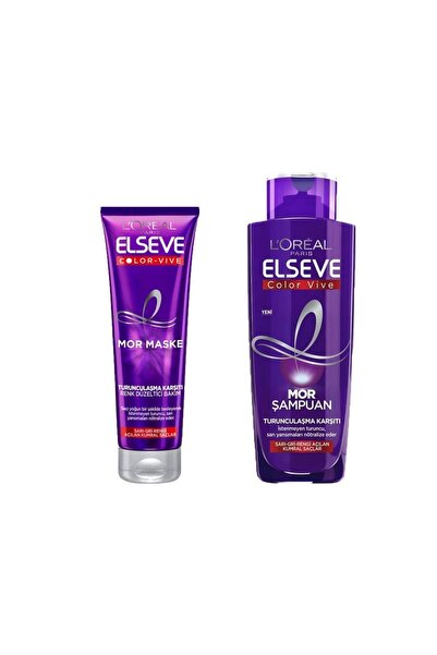 ELSEVE Turunculaşma Karşıtı Mor Şampuan 200ml Ve Color-vive Purple Maske 2'li...