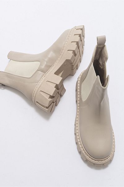 LuviShoes Dámské kozačky Chap Beige