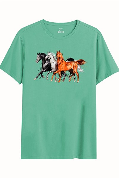 noetr Ανδρικό μπλουζάκι Çağla Renk Regular Fit με τύπωμα Ntr4005