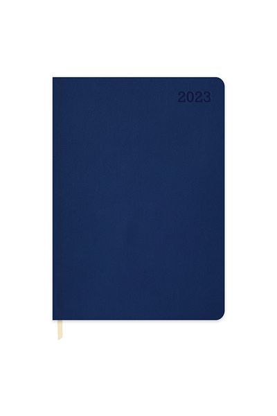 KESKİN COLOR 2023 14x20 Thermo Leather Daily Agenda - Navy Blue