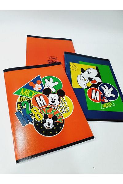 Mynote Micky Mouse Checkered Triple Set Notebook