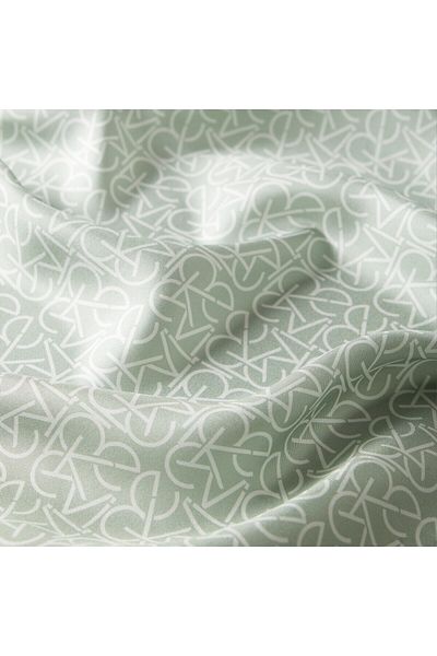 ipekevi Μεταξωτό φουλάρι Typo Monogram Mint Green Tivil