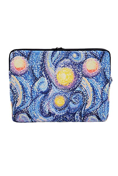 Differ Studio 13-14 بوصة فان جوخ نمط أزرق مقاوم للماء كمبيوتر محمول/ماك بوك/حقيبة كمبيوتر محمول