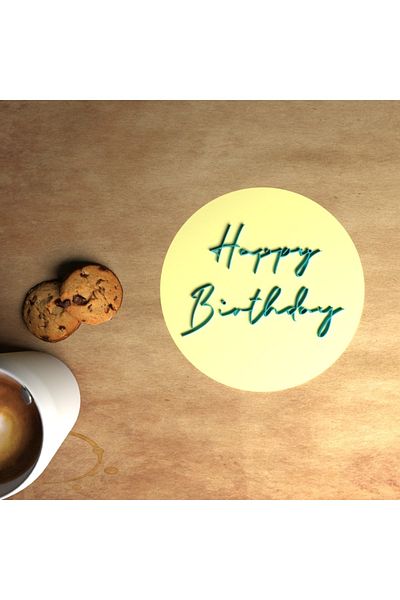 CookieKonsept Happy Birthday Print Cookie Mold