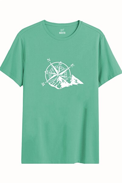 noetr Çağla Renk Regular Fit cu imprimeu Bărbați tricou Ntr4058