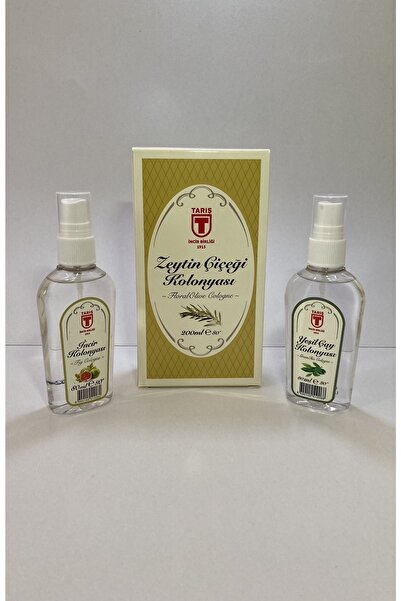 Tariş Zeytin Çiçeği Kolonya 200 Ml , Yeşil Yaç Sprey Kolonya Ve Incir Sprey K...
