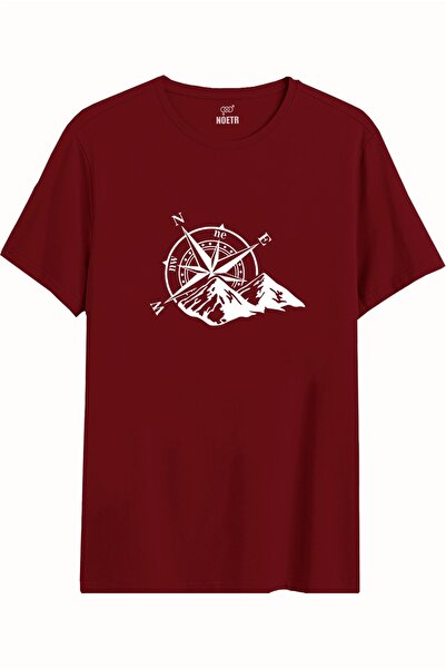 noetr Culoare roșie Regular Fit cu imprimeu Bărbați tricou Ntr4058