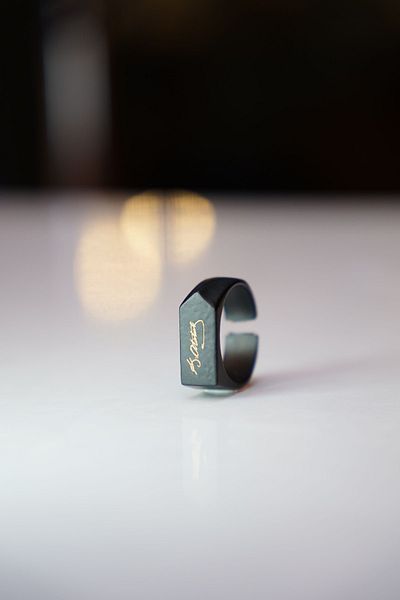 The Collection K.atatürk Signature Black Matte Ring