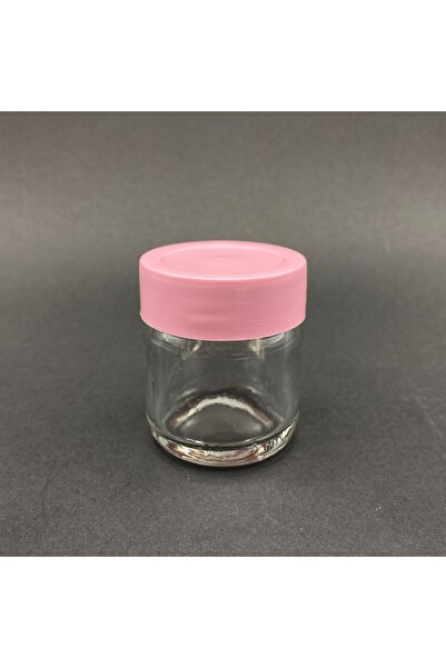 Pause Art Home 40 Cc Cam Kavanoz - Pembe Plastik Kapaklı - 40 Ml Cam Mama Kav...