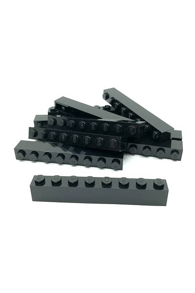 LEGO Original Accessory Custom Moc Creator Brick 1 X 8 Brick Black 4 Pieces to Send