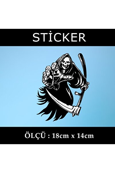 Fresh ملصق ملصق Devil Demon Grim Reaper - قطعتان من خزانة السيارة الزجاجية وخ...