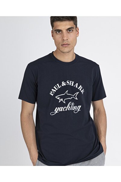 PAUL&SHARK Ανδρικό πλεκτό μπλουζάκι C.w. Βαμβάκι