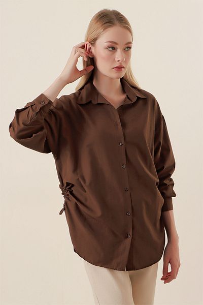 Bigdart Πουκάμισο 20132 Stringed Oversize - Καφέ