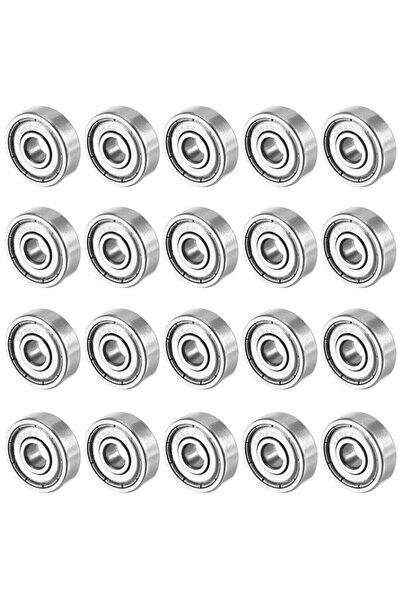 AYMAGNET Metal Mühürlü Çok Amaçlı Bilye Rulman - 5x16x5 Ölçülerinde 20 Adet 6...