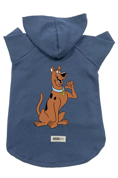 Monopetz Hooded Fleece Sweatshirt Dog And Cat Outfit & Dress - Navy Blue Scooby Doo