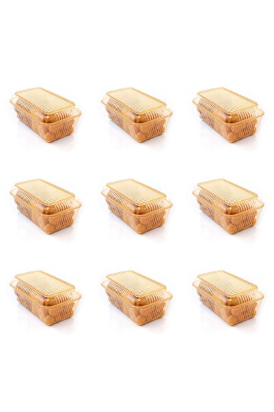 YzHome 9 Lu Mika Bölmeli Kapaklı Saklama Kabı Kahvaltılık Tereyağlık