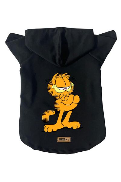 Monopetz Hooded Fleece Sweatshirt Dog And Cat Outfit & Dress - Garfield