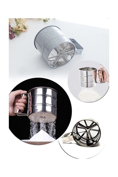 Orvila Metal Cake and Pastry Decorating Apparatus | Flour Sieve - Powdered Sugar Sieve