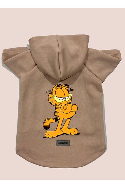 Monopetz Hooded Fleece Sweatshirt Dog And Cat Outfit & Dress - Garfield