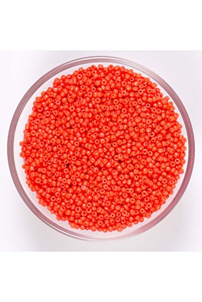 yfhobi 50 Gram - Küçük Boy Mat Kum Boncuğu, 1.5 Mm, Takı Yapım Boncuğu, Nar Ç...